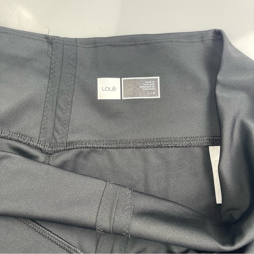 Lole Black Step Up High-waisted Zipper Ankle Women's Athletic Leggings LARGE - Picture 5 of 6